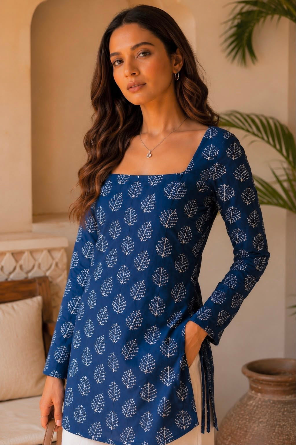 Shararat Short Kurti // Blue