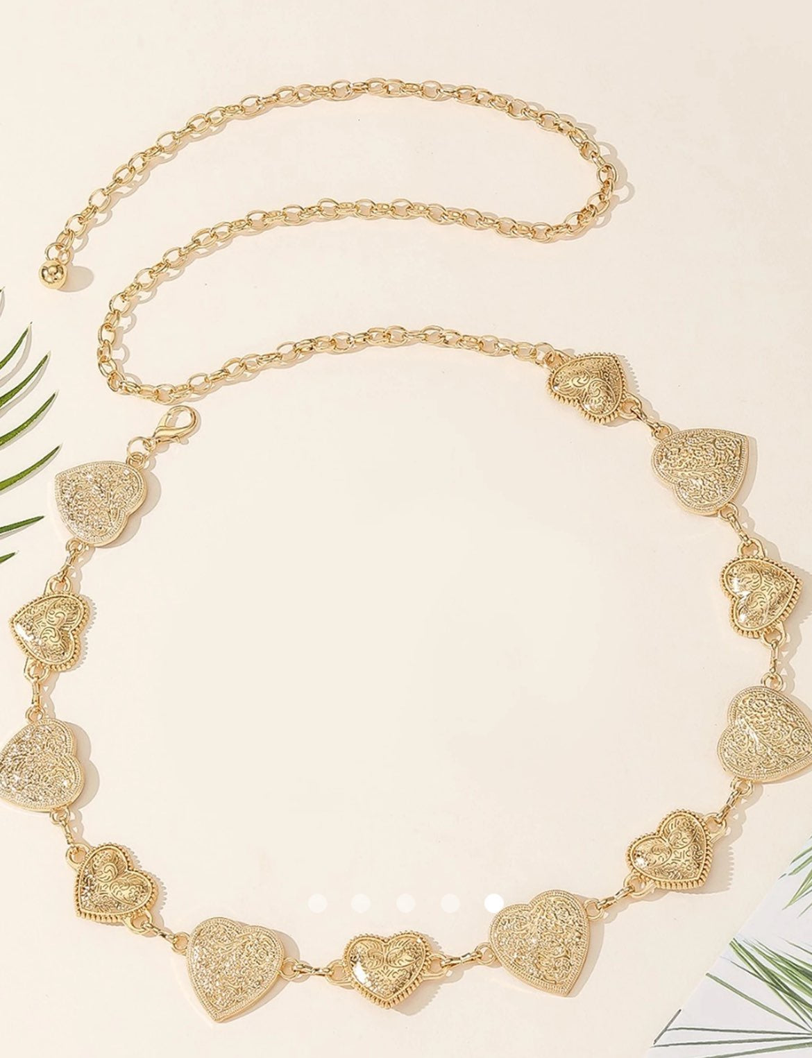 Heart Waist Chain Belt 002 // Gold