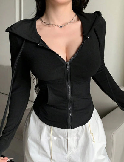 Solid Color Hoodie // Black