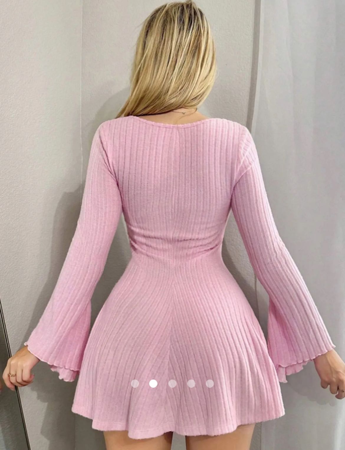 Bow A-line Dress // Pink