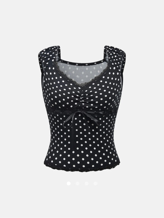 Polka Dots Top 002 // Black