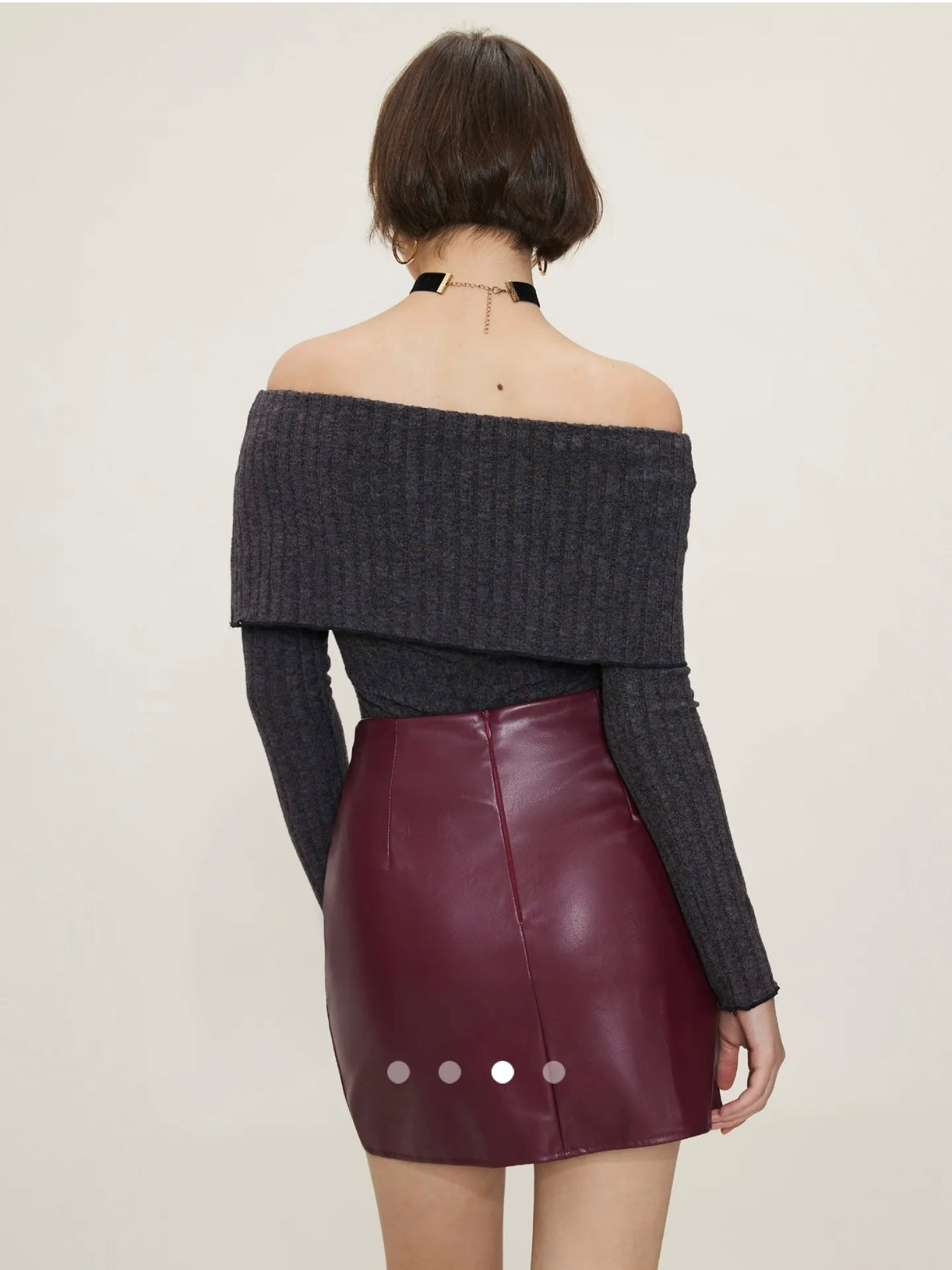 Off Shoulder Top // Dark Grey