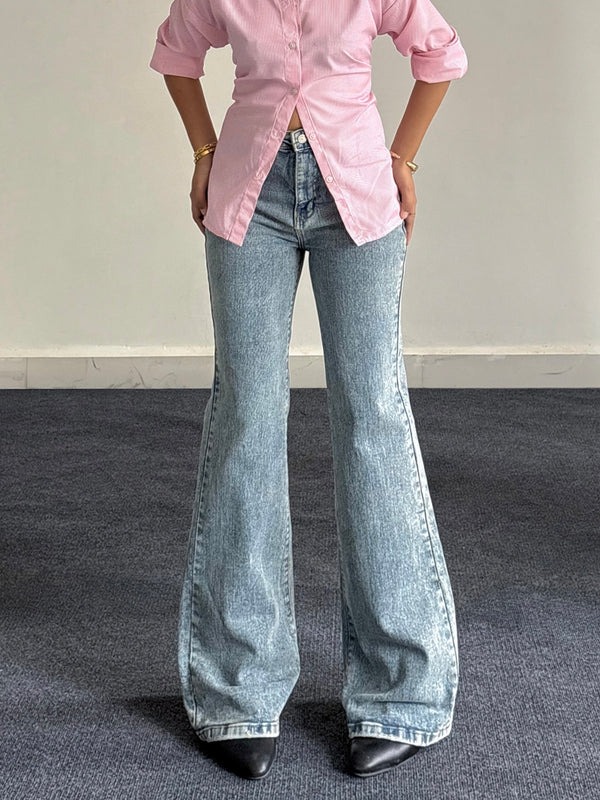 Premium Tinted Bootcut Jeans // Retro Blue