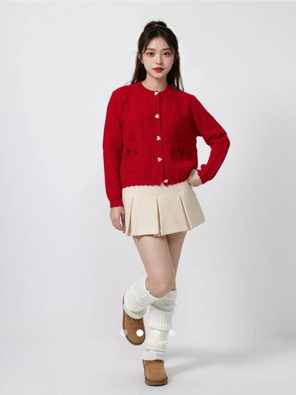 Knit Cardigan // Red