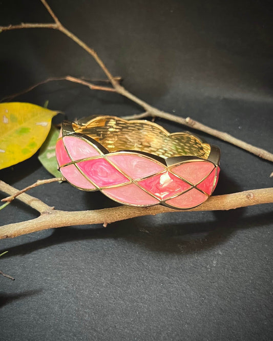 Chunky Bangle (Anti Tarnish) 029 // Pink