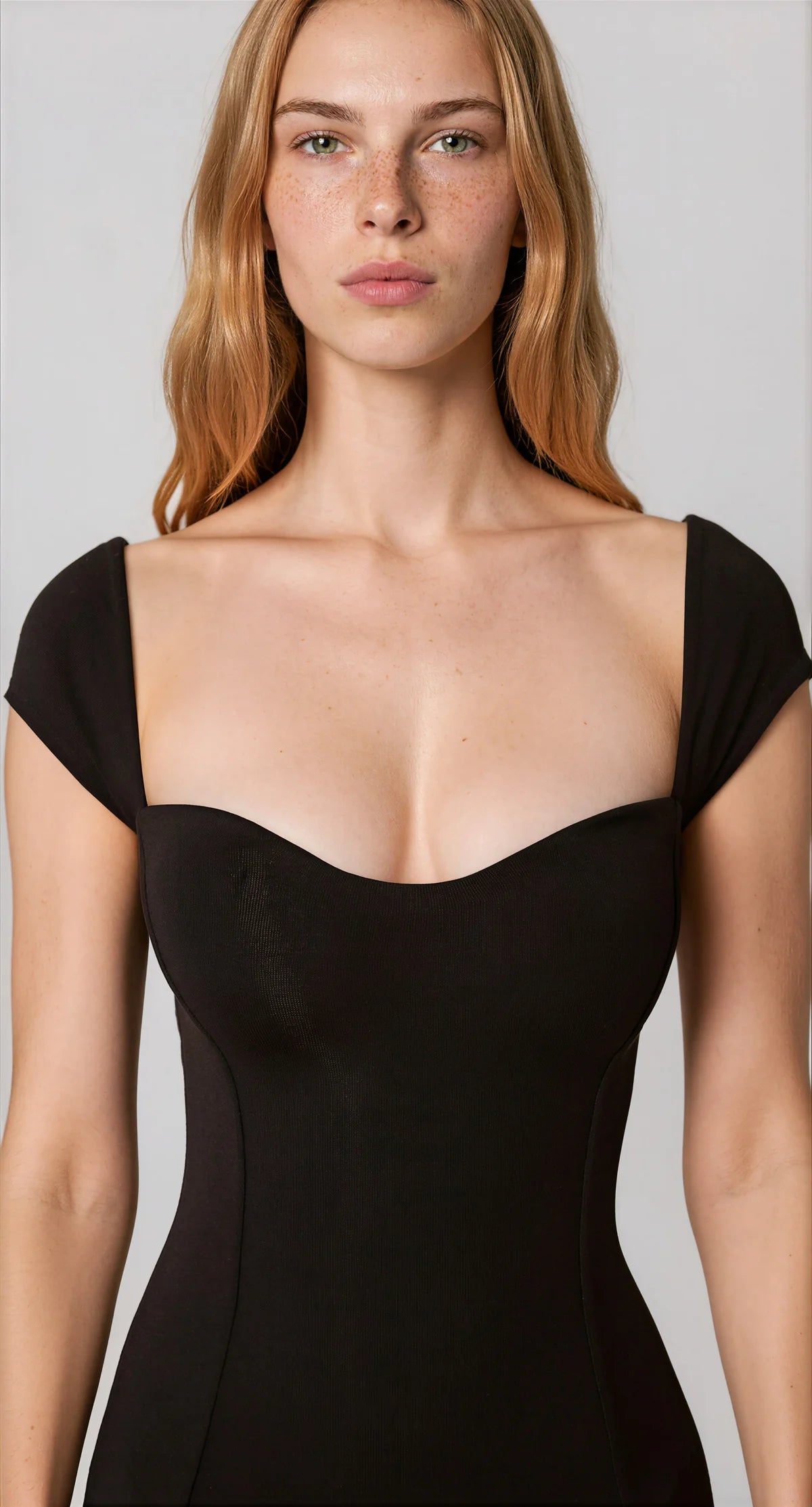 Sweetheart Neck Maxi Dress // Black