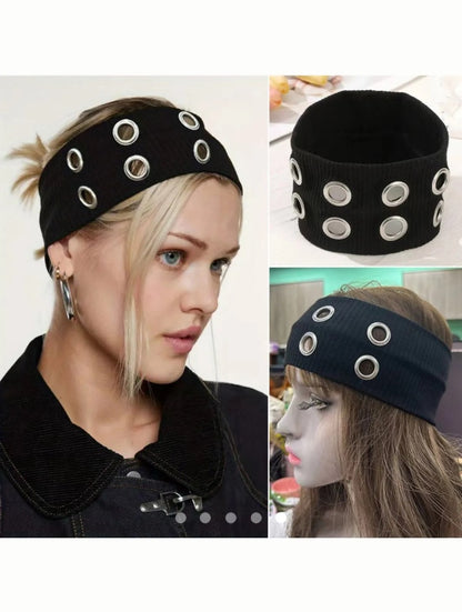 Circular Ring Head Band // Black