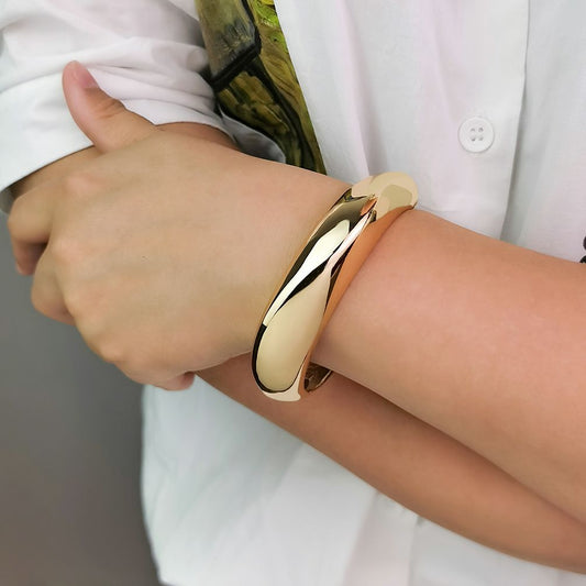 Chunky Bangle (Anti Tarnish) 009 // Silver