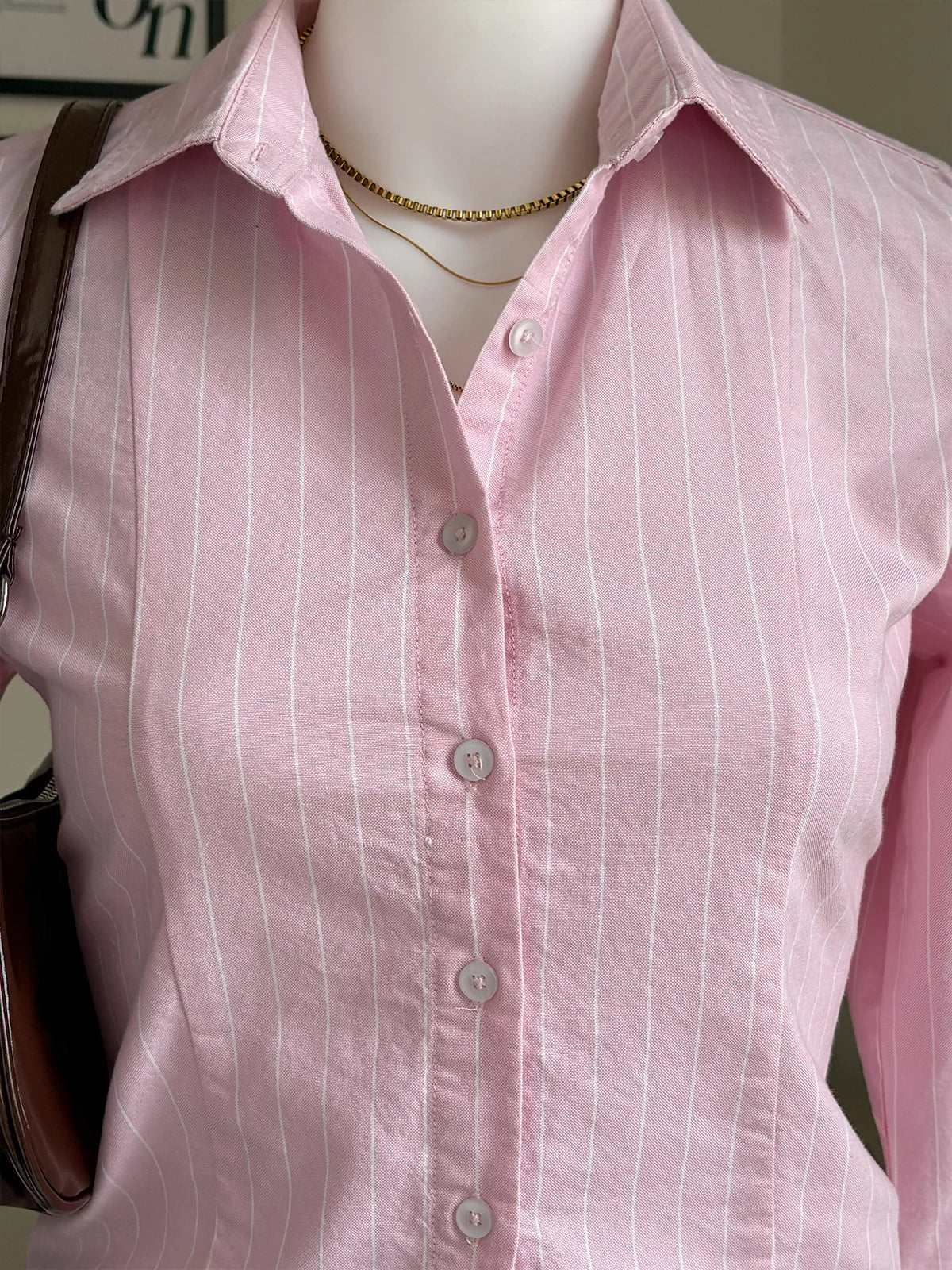 Soft Pink // Striped Flared Sleeve Shirt
