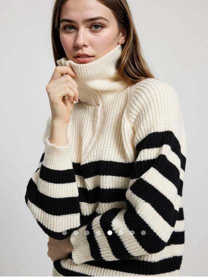 Zipper Knit Pullover // Apricot