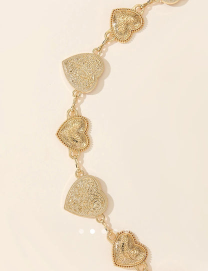Heart Waist Chain Belt 002 // Gold
