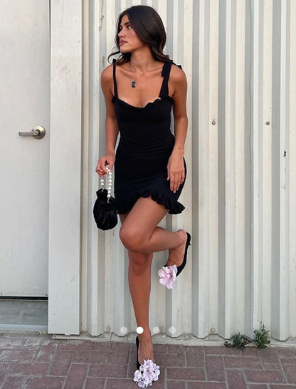 Mini Bodycon Dress // Black