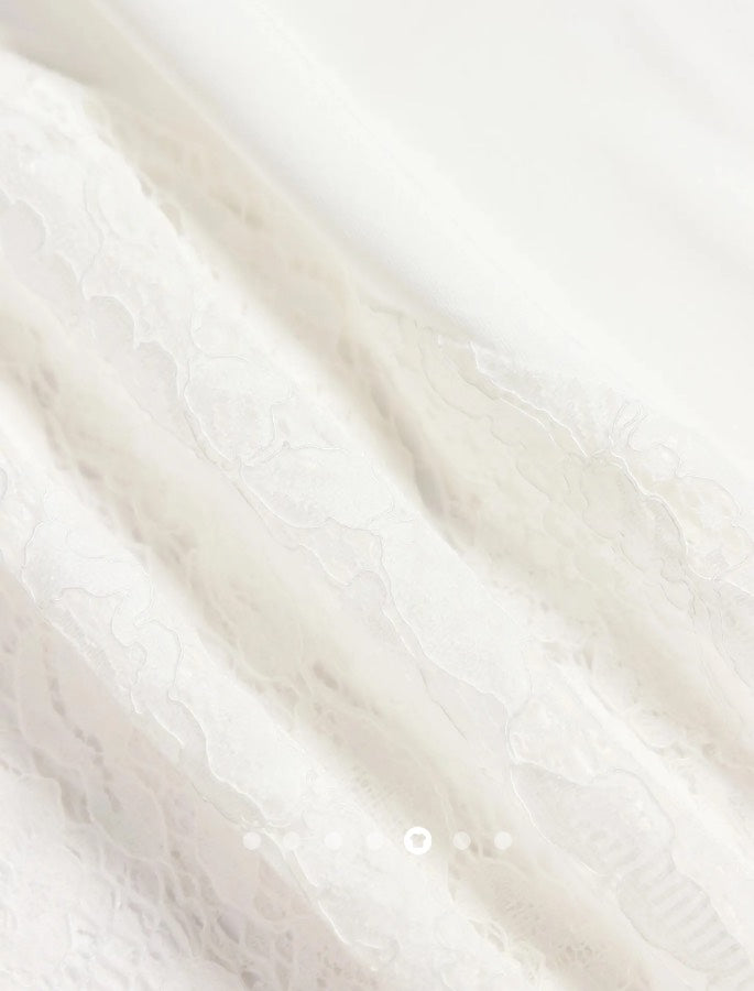 Asymmetric Slip Dress // White