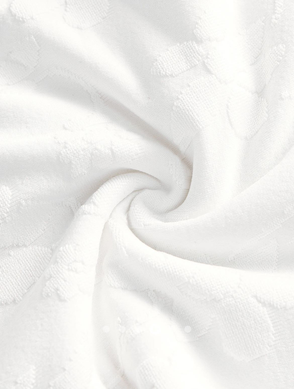 Lettuce-Edge Tube Top // White