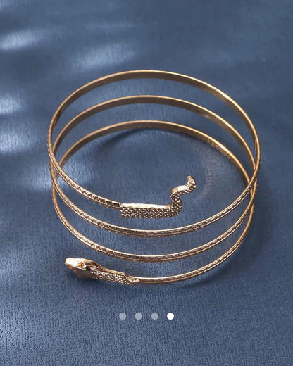 Snake Arm Cuff // Gold