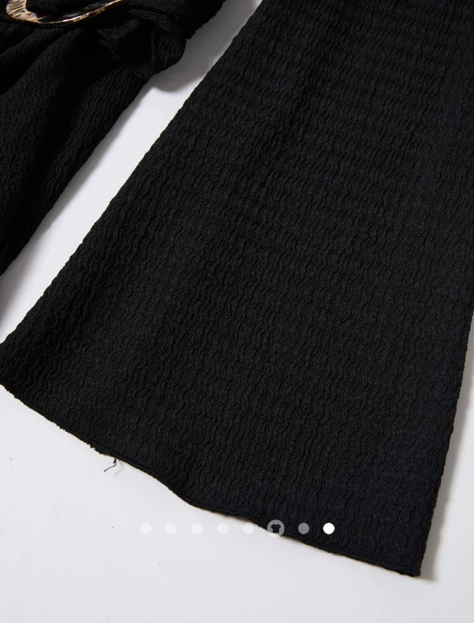 Gathered Bodycon Dress 001 // Black