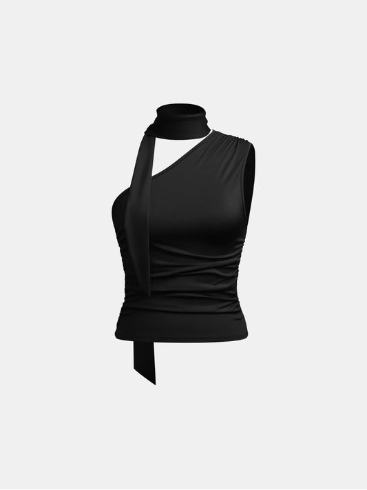 Gathered Tank Top // Black