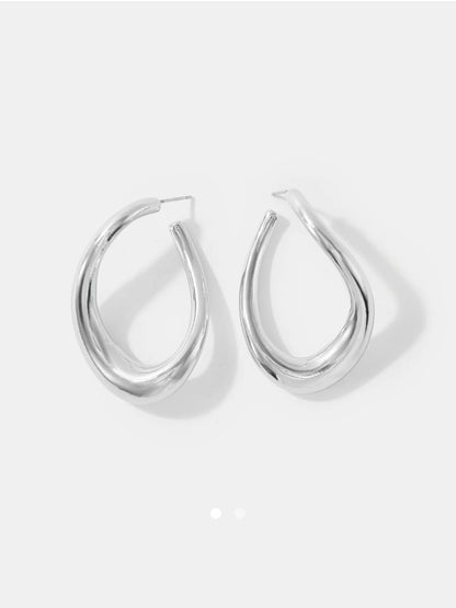 SAVANA Hoop Earrings // Silver