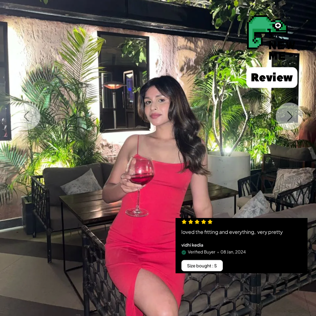 Square Neck Slit Maxi Dress // Red