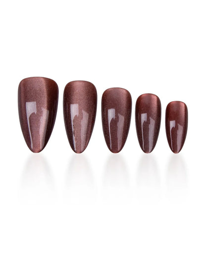 Glitter Artificial Nails // Brown