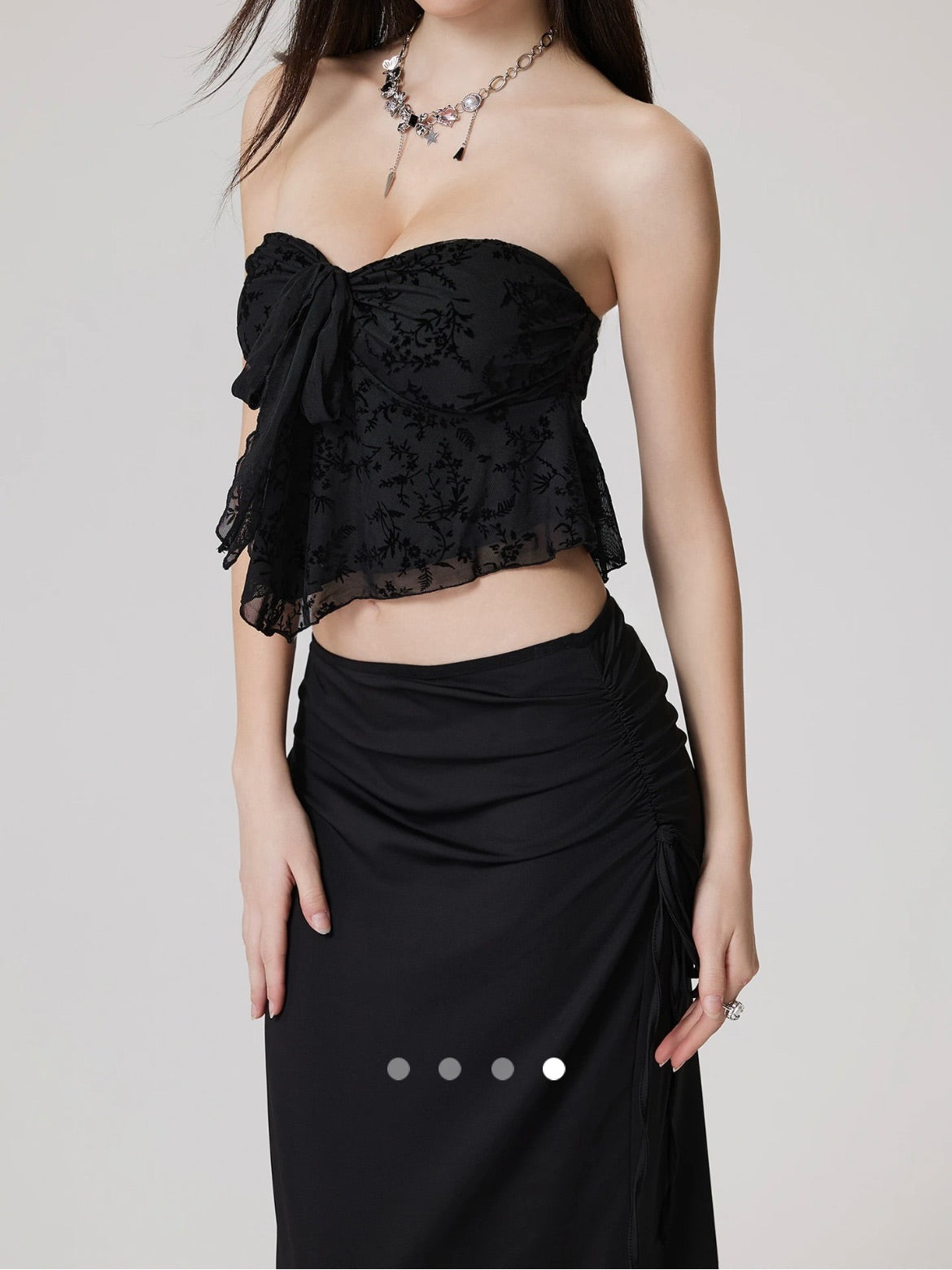 Knotted Tube Top // Black