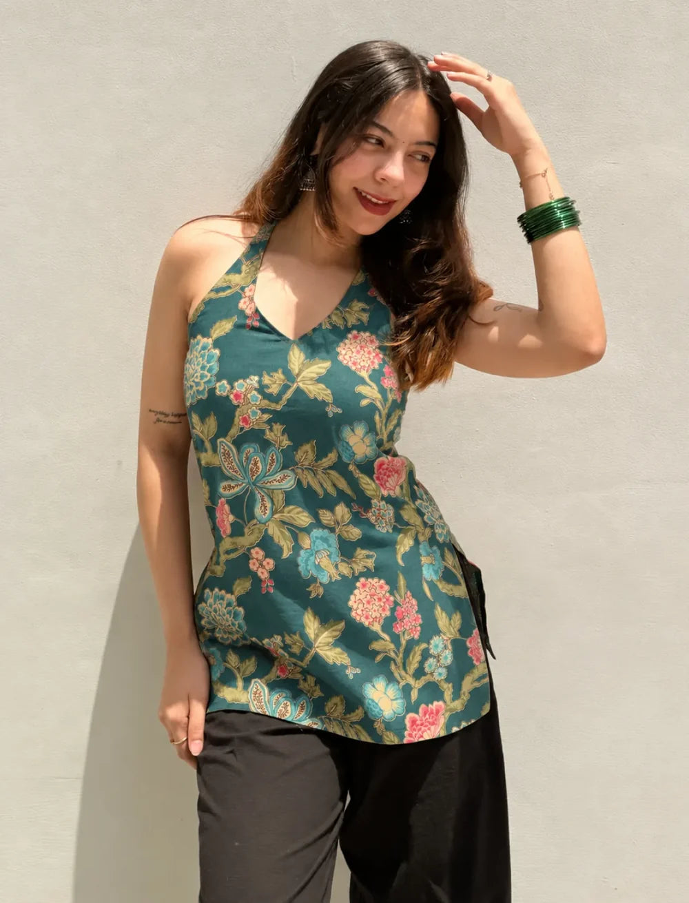 Virti // Halter Neck Kurti (100% Cotton)