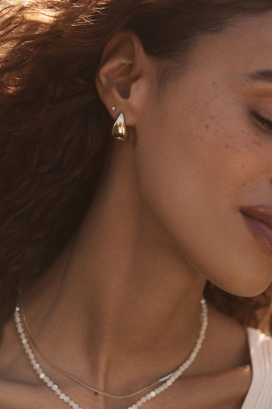Teardrop Earings (Small) // Gold