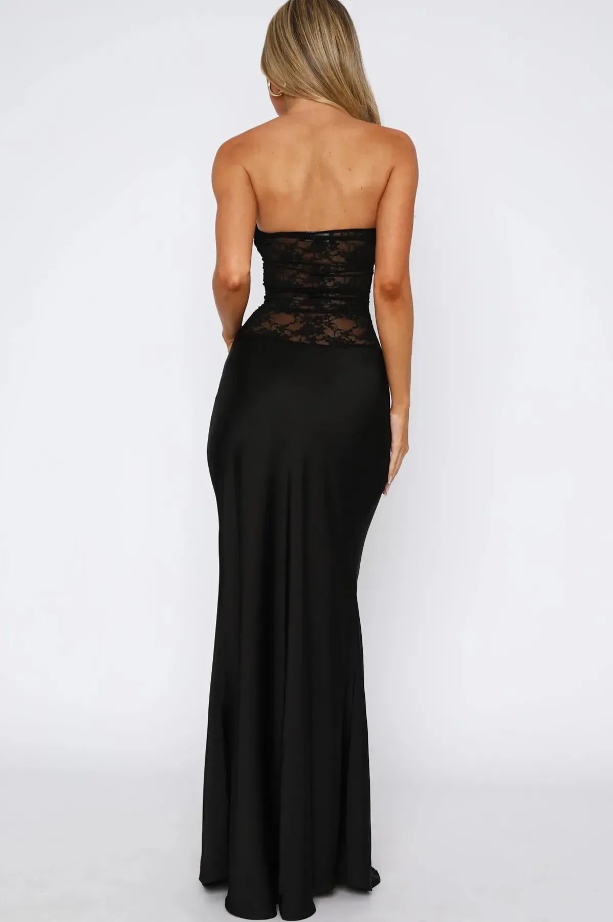 Tube Lace Maxi Dress // Black