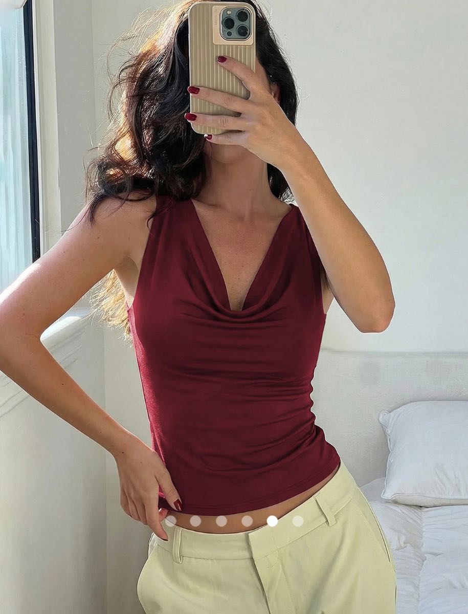 Backless Tank Top // Burgundy
