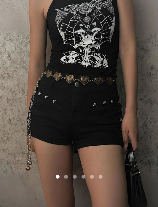 Heart Waist Chain Belt 001 // Gold