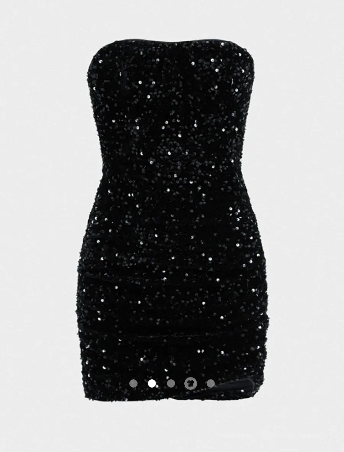 Sequinned Tube Dress // Black