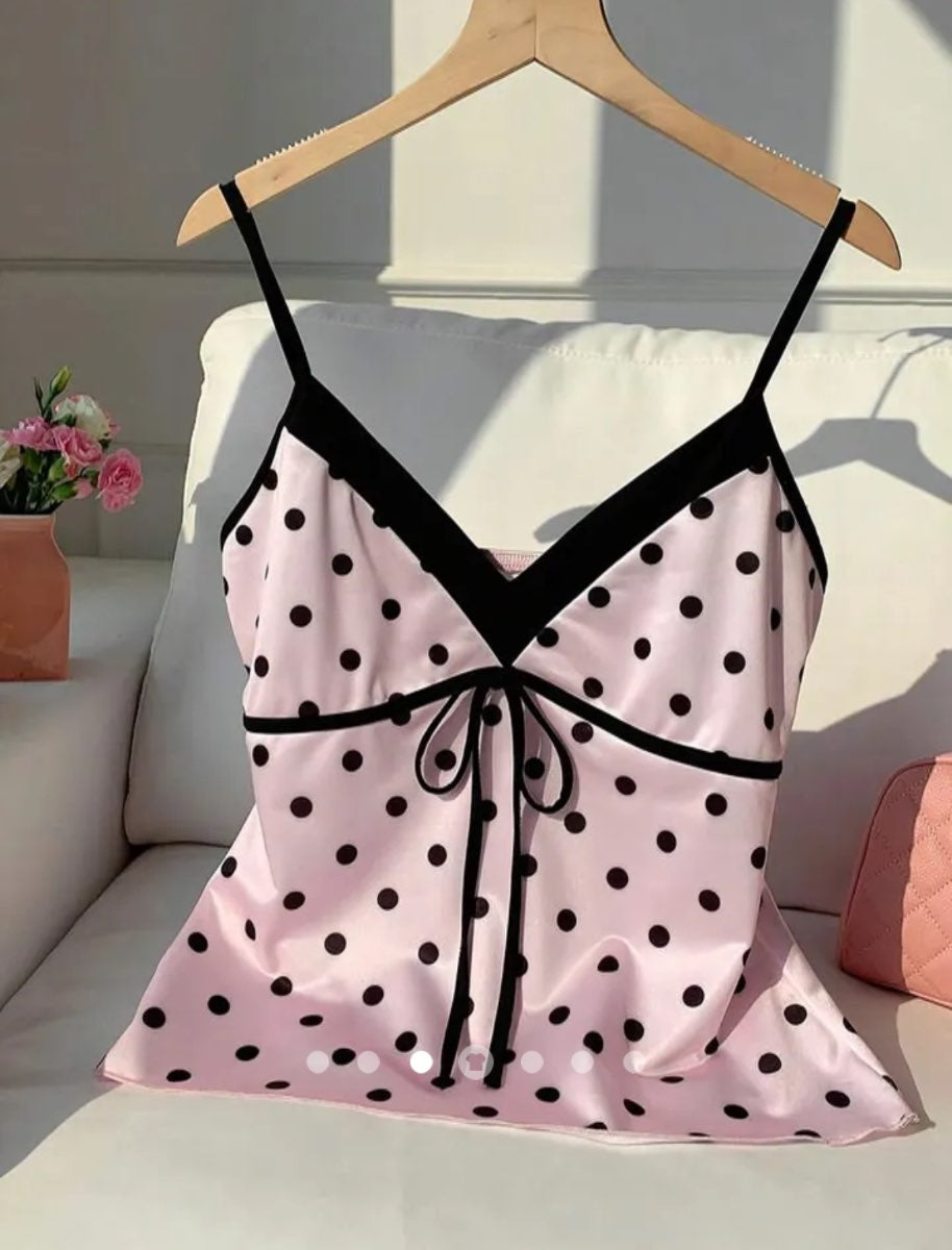 Bow Cami Top // Pink