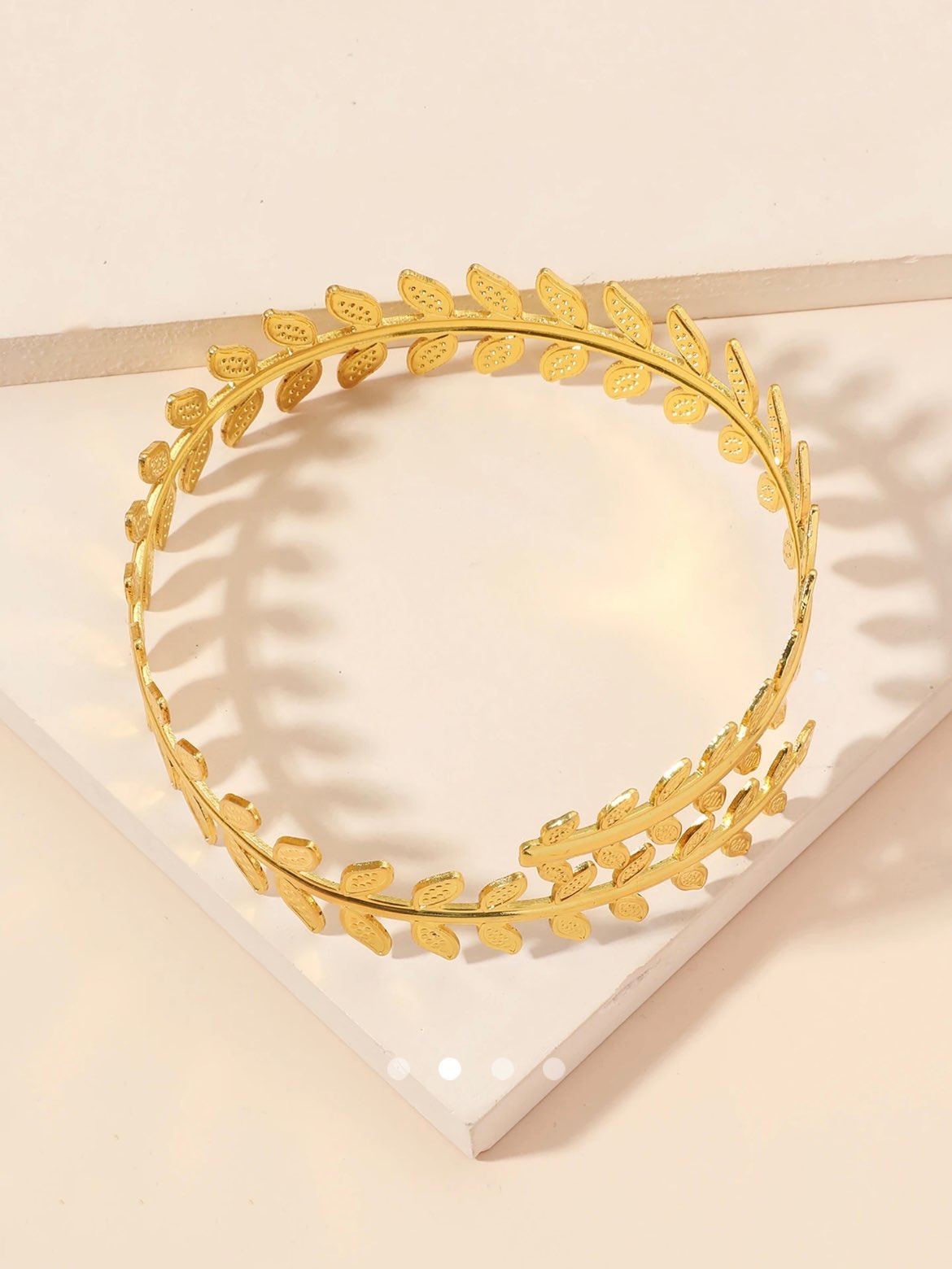 Leaf Arm Cuff // Gold