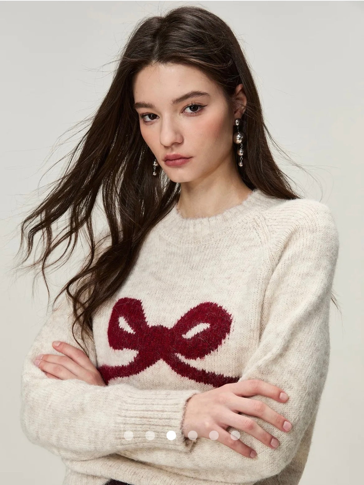 Bow Knit Pullover // Apricot