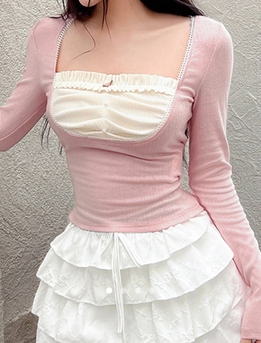 Ruffle Top // Pink