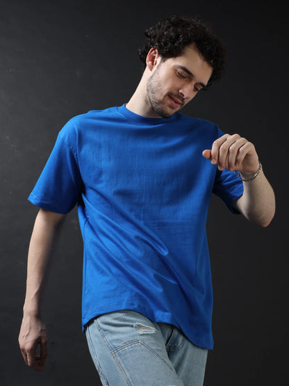 ROYAL BLUE Oversized Tshirt // 100% Cotton - 240 GSM