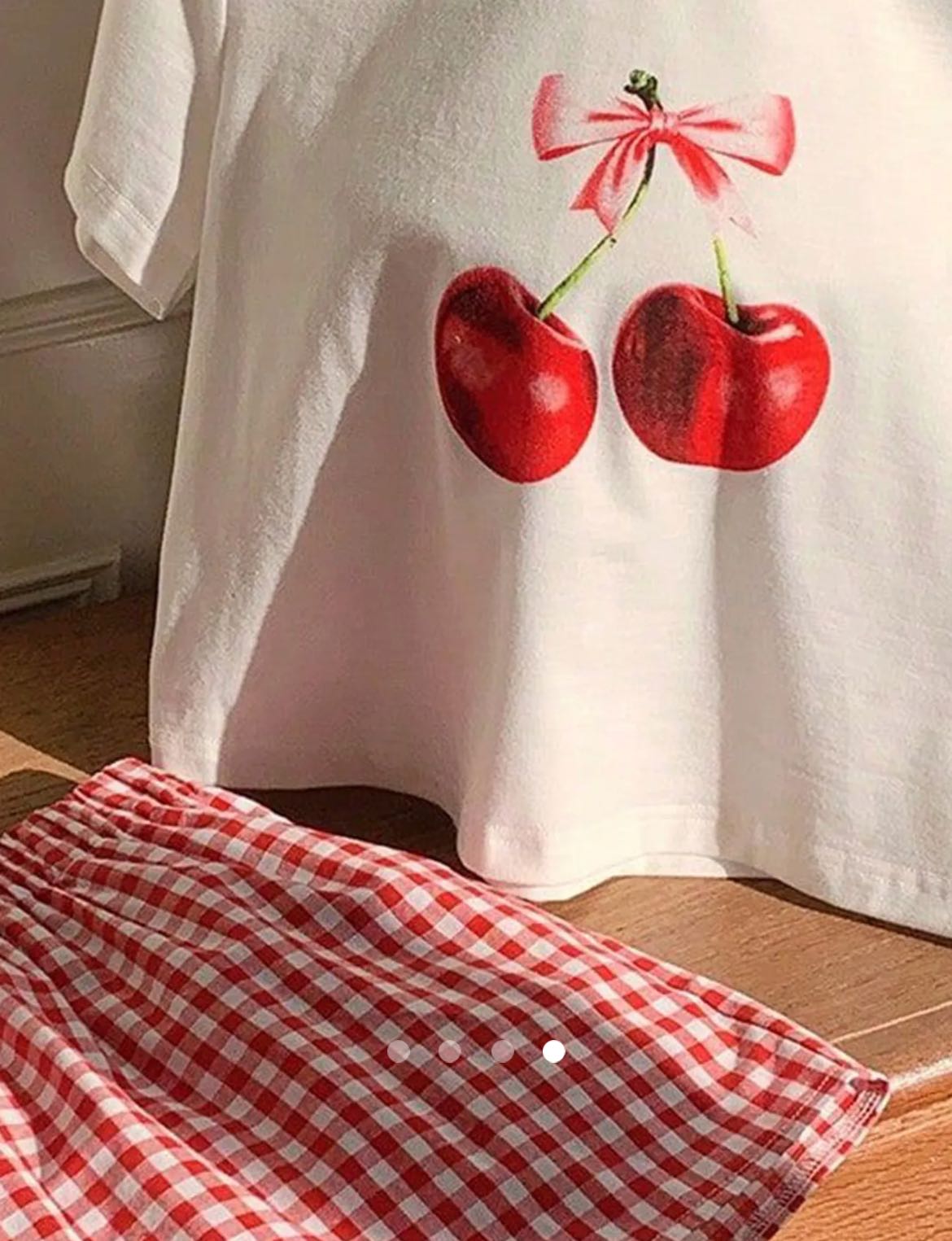 Gingham Co-ord Set // Red & White