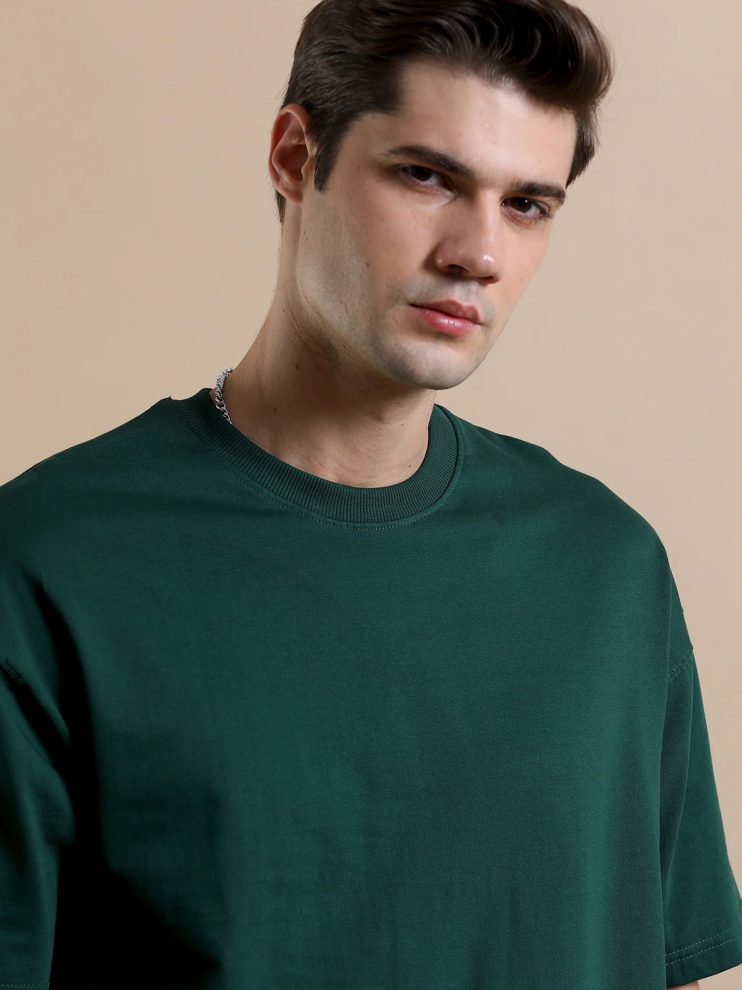 BOTTLE GREEN Oversized Tshirt // 100% Cotton - 240 GSM