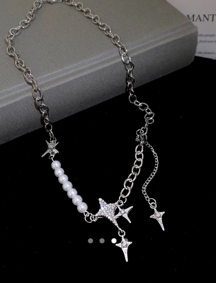 Pearl Necklace 022 // Silver
