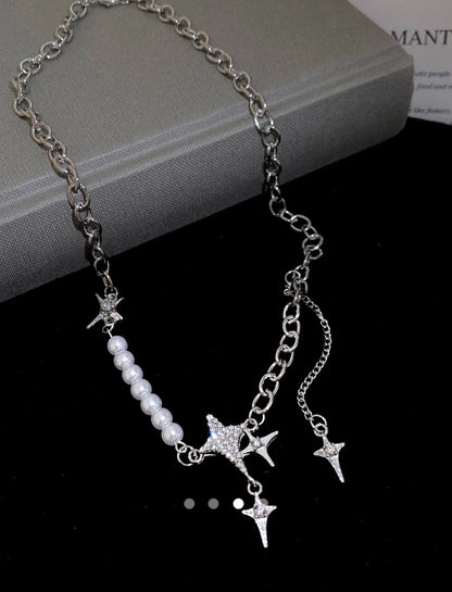 Pearl Necklace 022 // Silver