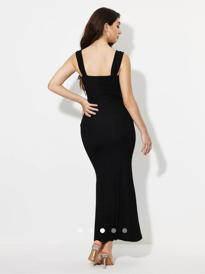 Lace Bodycon Dress // Black
