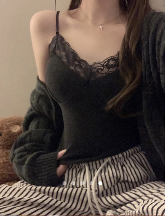 Padded Lace Top 002 // Black