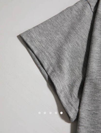 Y2K One Shoulder Tee // Grey-Blue