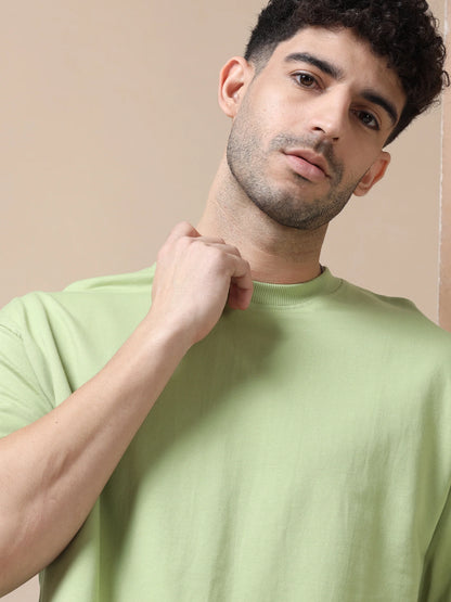 PASTEL GREEN Oversized Tshirt // 100% Cotton - 240 GSM