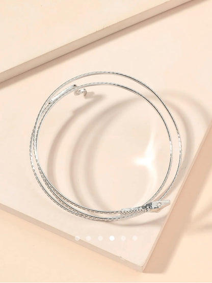 Snake Arm Cuff // Silver