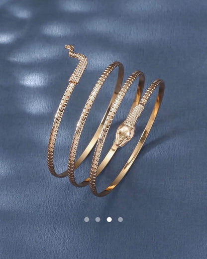 Snake Arm Cuff // Gold
