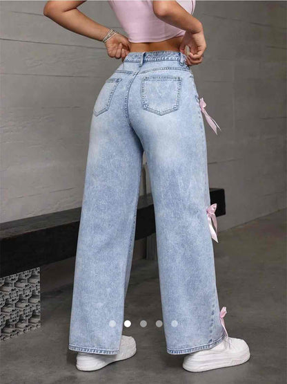 Bow Jeans 001 // Light Blue