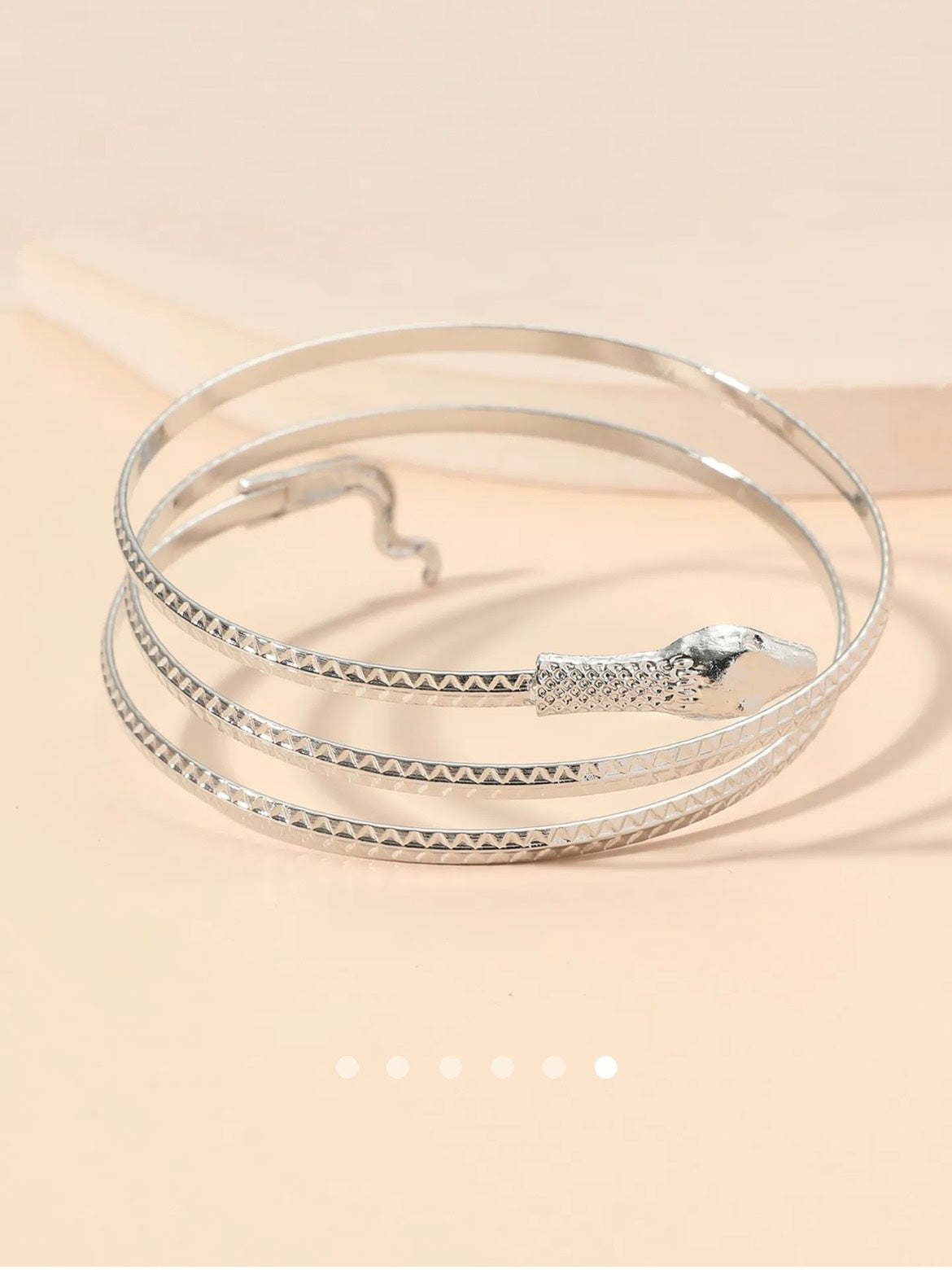 Snake Arm Cuff // Silver