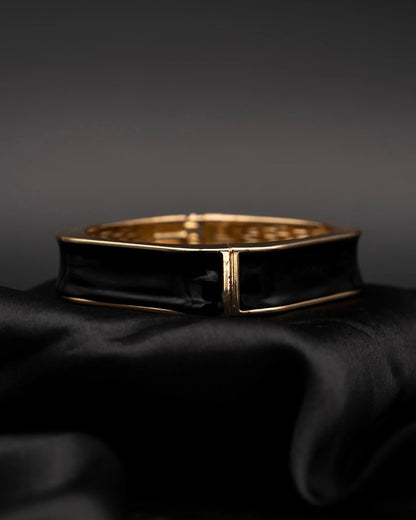 Chunky Bangle (Anti Tarnish) 024 // Black