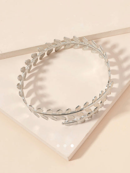 Leaf Arm Cuff // Silver